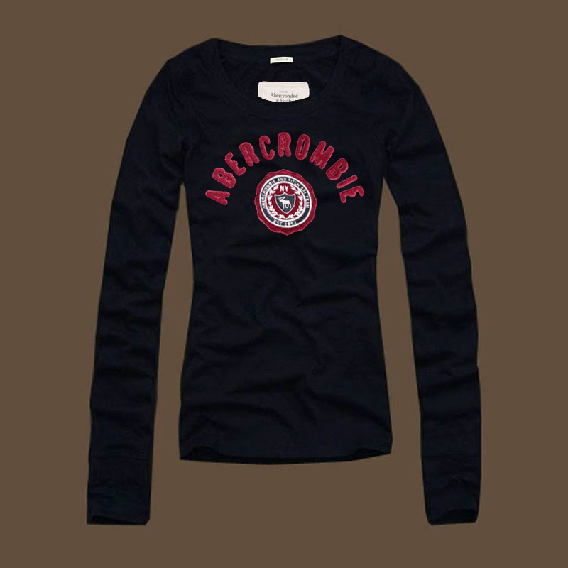 Abercrombie Fitch Mujeres De Cuello Redondo Largo Remera AF8104